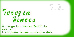 terezia hentes business card